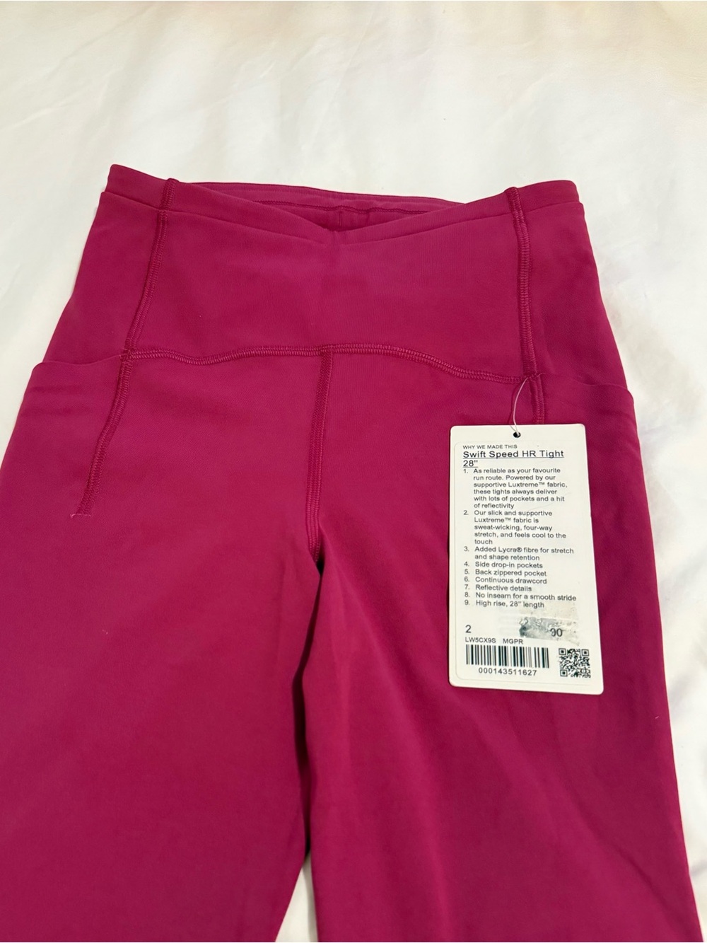 lululemon athletica Women's Magenta High-Rise Leggings - Picture 2 of 2